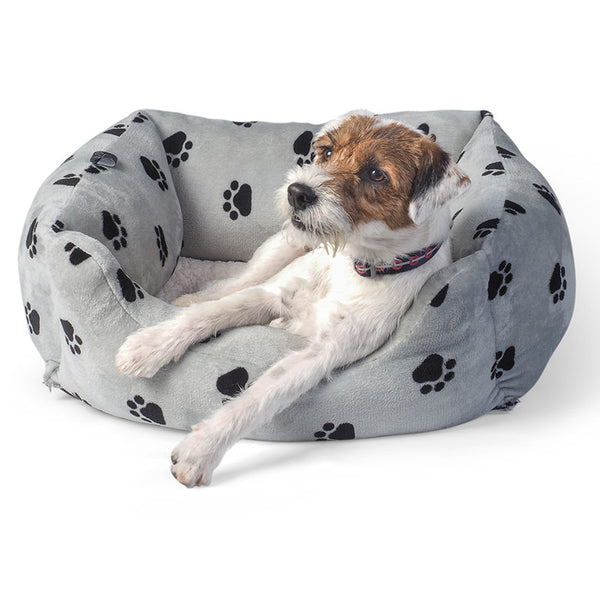 Zoon Snug Paws Grey Square Dog Bed image 2
