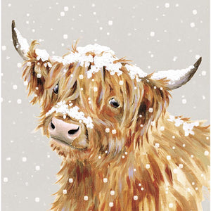 Wrendale Designs Luxury Boxed Cards - Highland Snow (Pack of 8) image 0