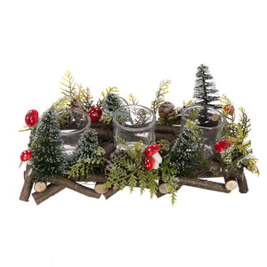Floralsilk Tree &amp; Toadstool Candle Holder image 0
