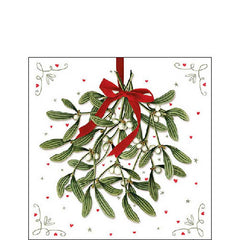 Ambiente Paper Cocktail Napkins - Mistletoe (Pack of 20) image 0