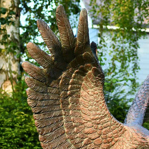 Home & Garden UK Golden Eagle Landing Garden Statue image 3