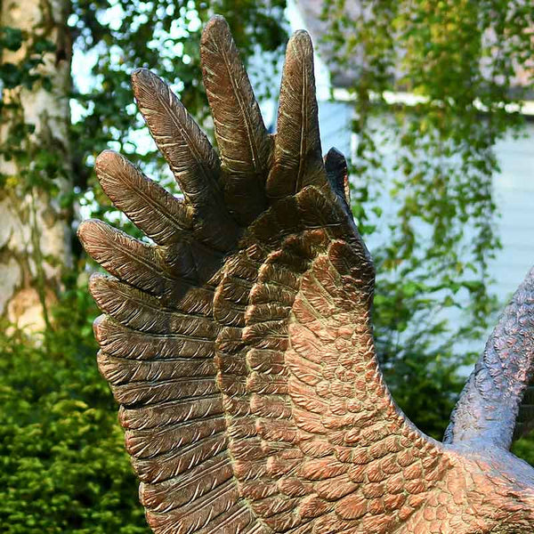 Home & Garden UK Golden Eagle Landing Garden Statue image 3