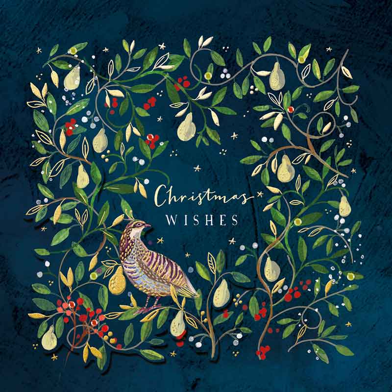 Ling Design Luxury Christmas Cards - Partridge In A Pear Tree (Pack of 5) image 0