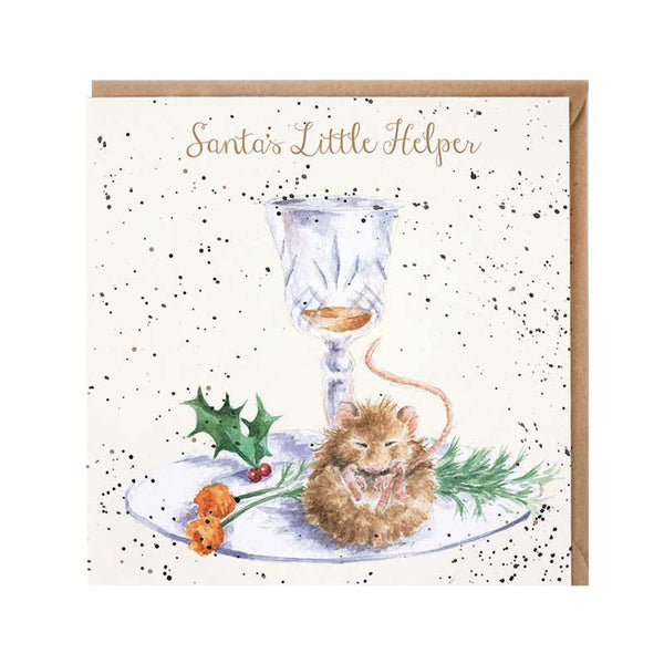 Wrendale Designs Santa's Little Helper Christmas Card image 0