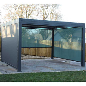 Supremo Belfort Grey Rectangular Pergola with Curtains & LEDs (4m x 3m) image 5