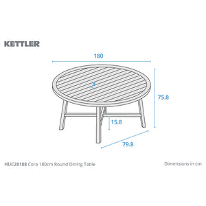 Kettler Cora Rope 8 Seat Round Dining Set with Lazy Susan image 10