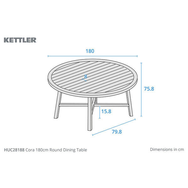Kettler Cora Rope 8 Seat Round Dining Set with Lazy Susan image 10