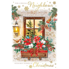 Words N Wishes Window Box Neighbours Christmas Card image 0