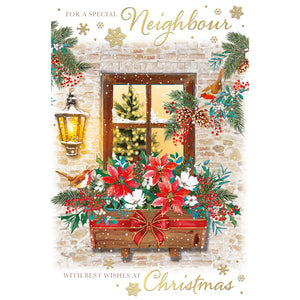 Words N Wishes Window Box Neighbours Christmas Card image 0
