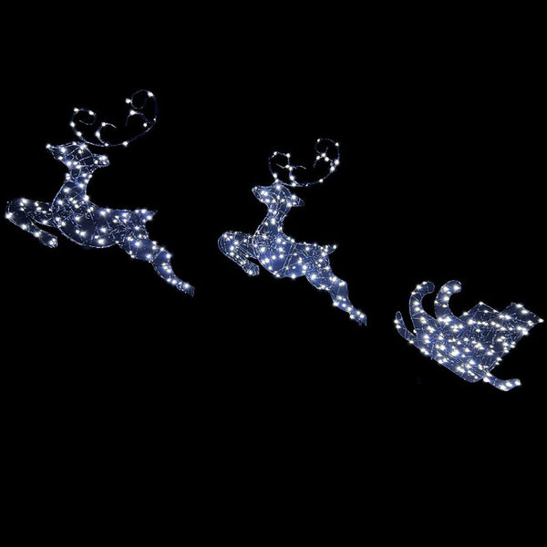 NOMA Black Frame Duo-Bulb Two Reindeer &amp; Sleigh image 2
