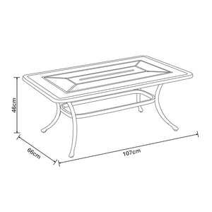 Hartman Capri Rectangular Coffee Table in Antique Grey image 3