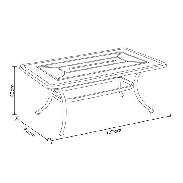 Hartman Capri Rectangular Coffee Table in Antique Grey image 3