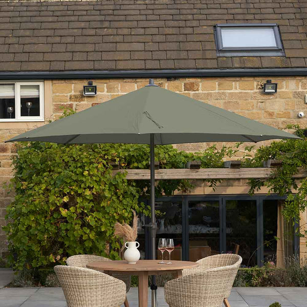 Platinum Riva 3.5m Round Crank Parasol – Olive image 1