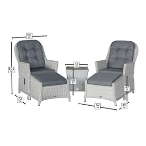 Bramblecrest Wentworth 2 Seat Recliner Set in Pewter Rattan image 6