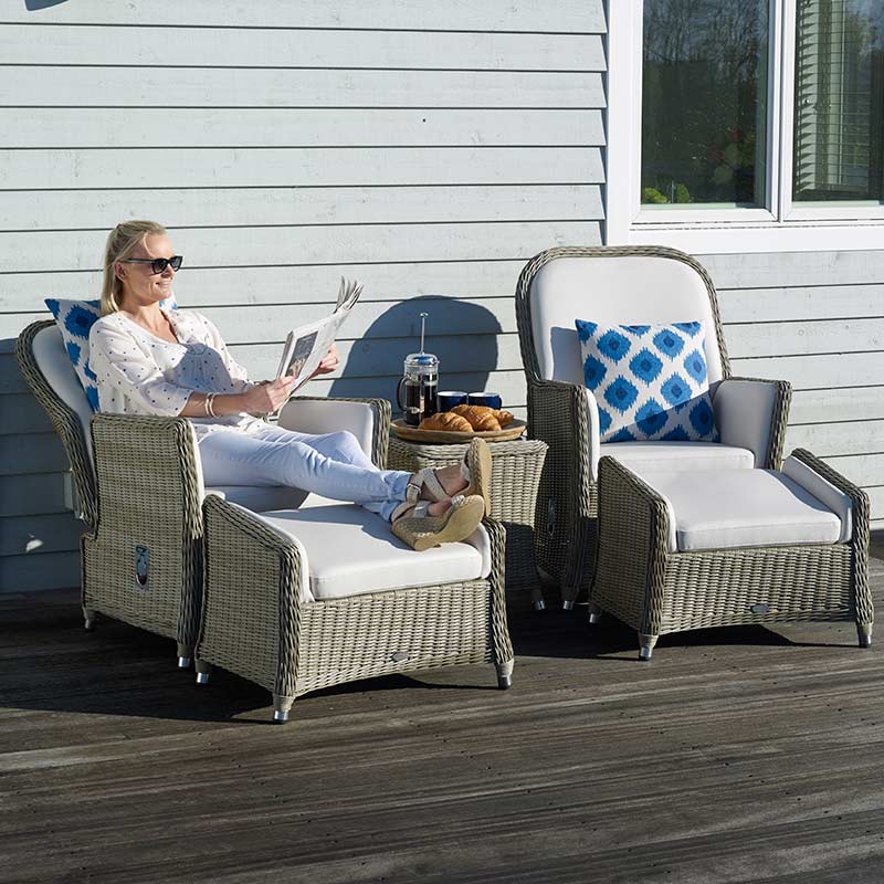 Bramblecrest Monte Carlo 2 Seat Recliner Set in Prairie Rattan image 0