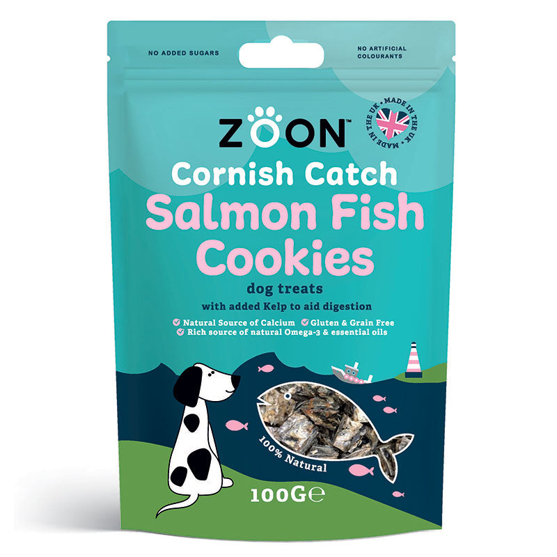 Zoon Cornish Catch Salmon Fish Cookies Dog Treats image 0