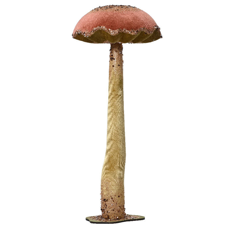 Decoris Polyester Mushroom with Glitter image 0