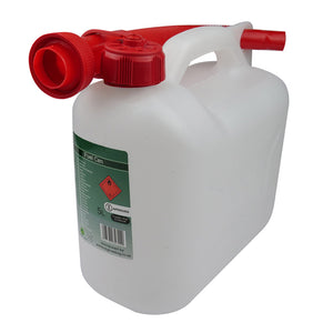 Plastic Fuel Can with Grip Cap and Pouring Spout - Clear 5 Litre image 0
