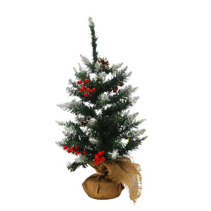 Festive Pre-Lit Berry &amp; Cone Table Tree image 3