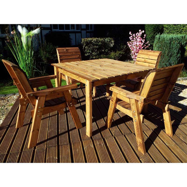 Charles Taylor Four Seat Wooden Dining Set (Table Requires Assembly) image 0