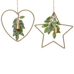 Decoris Hanging Jute Shape with Leaves (Assorted Designs) image 0