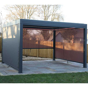 Supremo Belfort Grey Rectangular Pergola with Curtains & LEDs (4m x 3m) image 7