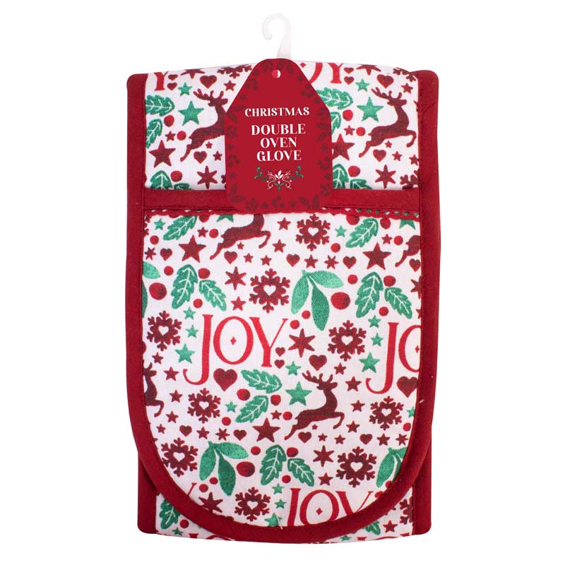 Christmas Joy Double Oven Glove image 0
