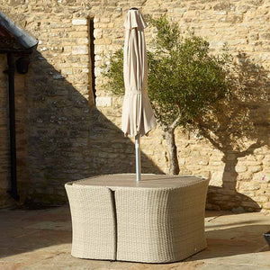 Bramblecrest Tetbury Nutmeg Tree-Free Balcony Set with 2.5m Parasol &amp; 15kg Base image 4