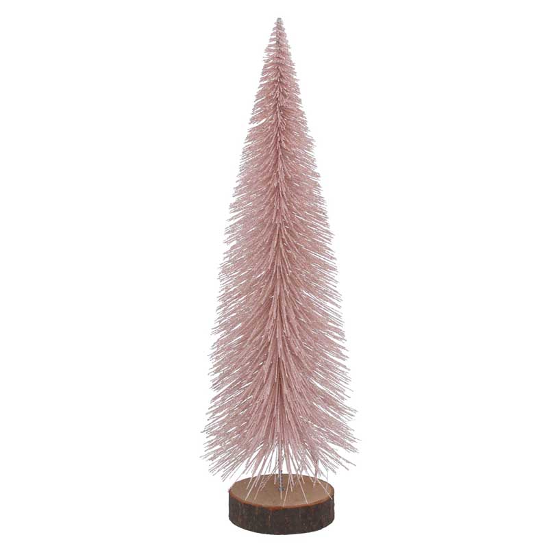 Gisela Graham Pink Bristle Effect Tree image 0