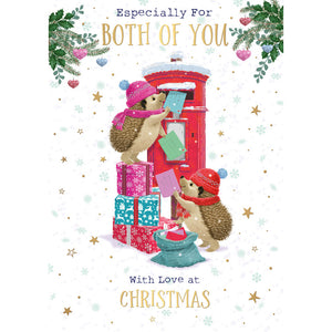 Words N Wishes Cute Hedgehog Christmas Card image 0