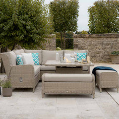 Bramblecrest Chedworth Square Reclining Fire Pit Set in Sandstone image 0