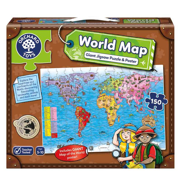 Orchard Toys World Map Giant Puzzle & Poster image 0