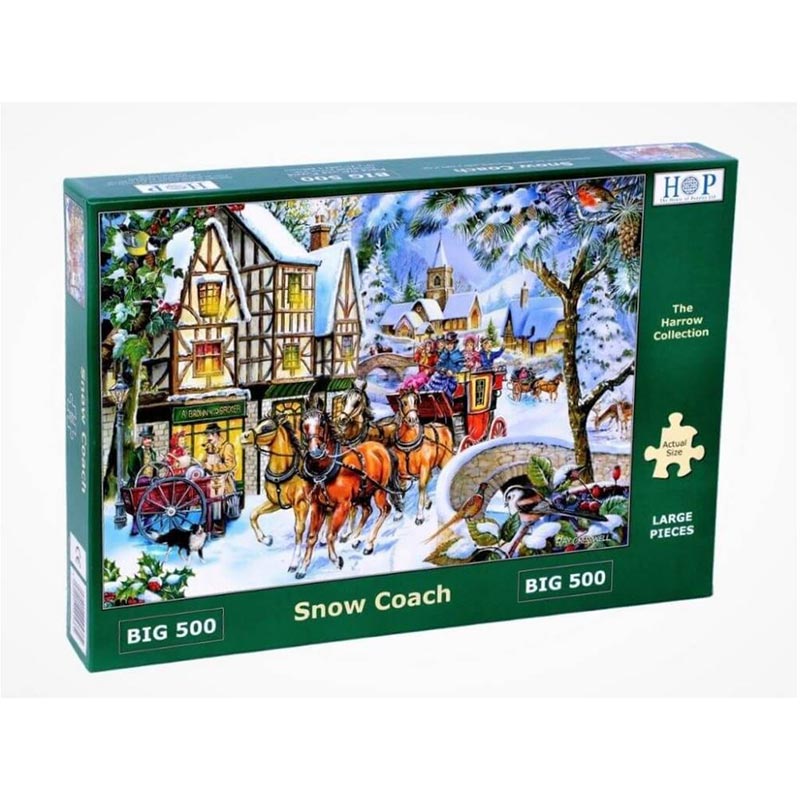 House of Puzzles Snow Coach Big 500 Piece Jigsaw Puzzle image 0
