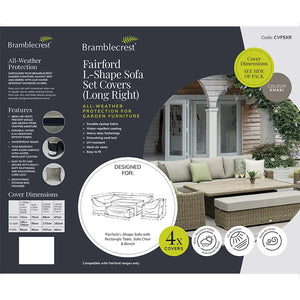 Bramblecrest Covers for Fairford L-Shape Rectangular Corner Sofa Set, Long Right image 1