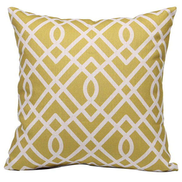 Bramblecrest Square Scatter Cushion, 45 x 45cm â€“ Ochre Maze image 2