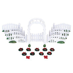 Lemax Arbor &amp; Picket Fences with Decorations (Set of 20) image 0