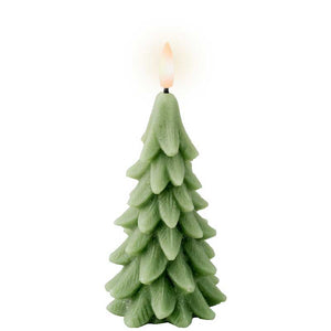 Lumineo Green LED Tree Candle - 15.5cm image