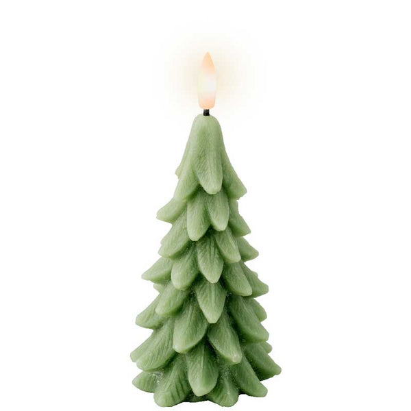 Lumineo Green LED Tree Candle - 15.5cm image