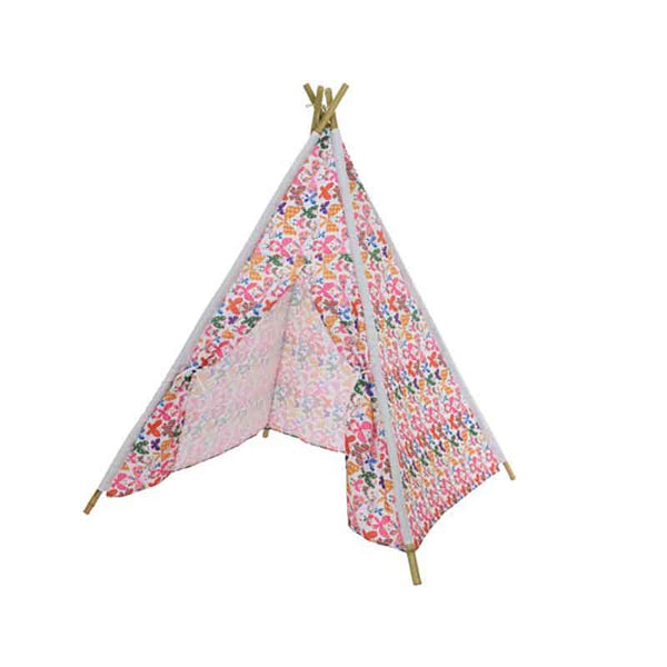 Kids Outdoor Teepee Play Tent, Butterfly Print image 0