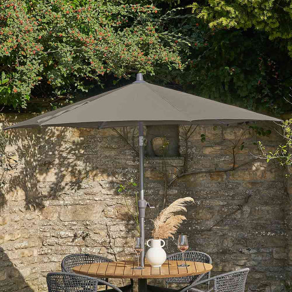 Platinum Riva 2.5m Round Crank & Tilt Parasol – Taupe image 1