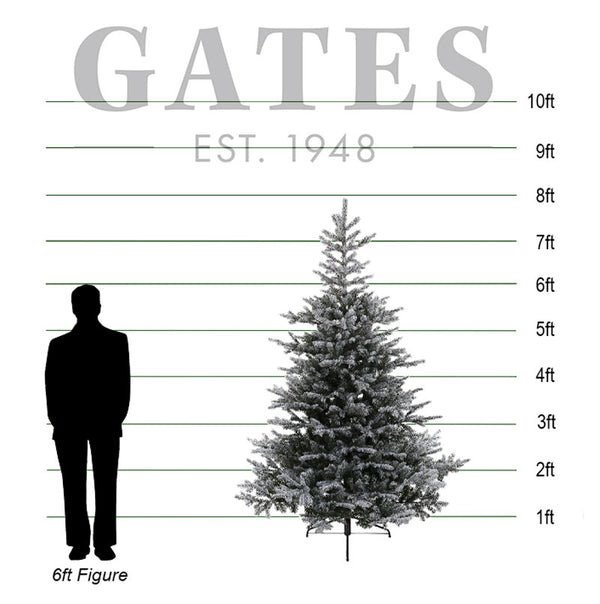 Everlands Snowy Grandis Fir Artificial Christmas Tree - 8ft image 1