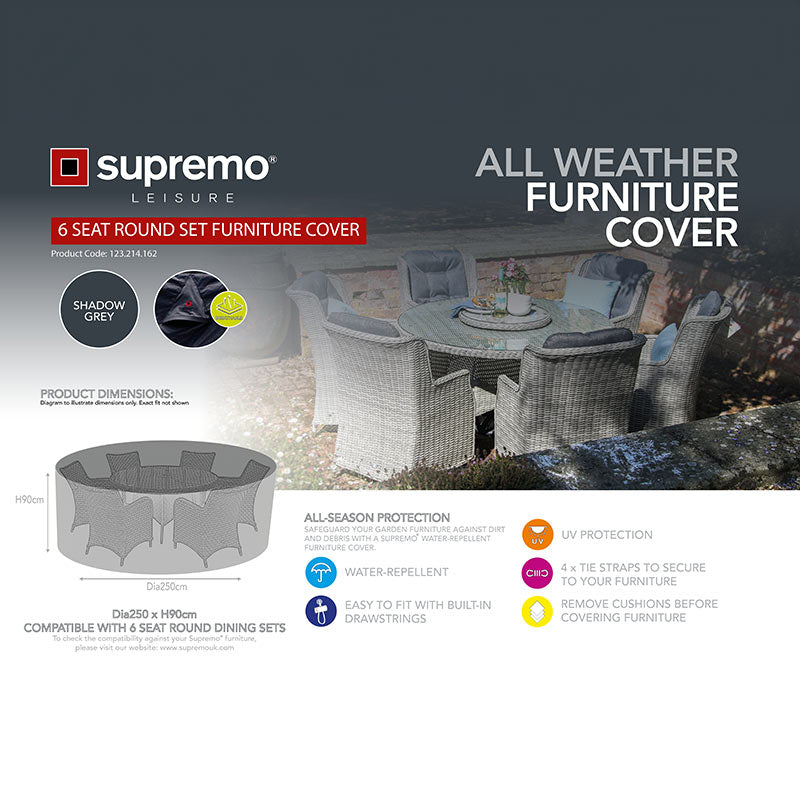 Supremo Cover for 6 Seat Round Dining Set, Dia. 250cm image 0