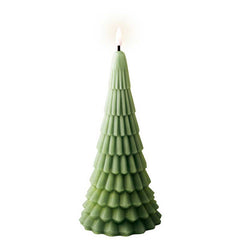 Lumineo Green Wax LED Tree Candle image 0