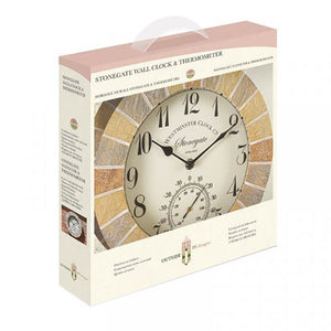 Outside In Stonegate Wall Clock & Thermometer image 2