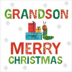 Woodmansterne Caterpillar Grandson Christmas Card image 0