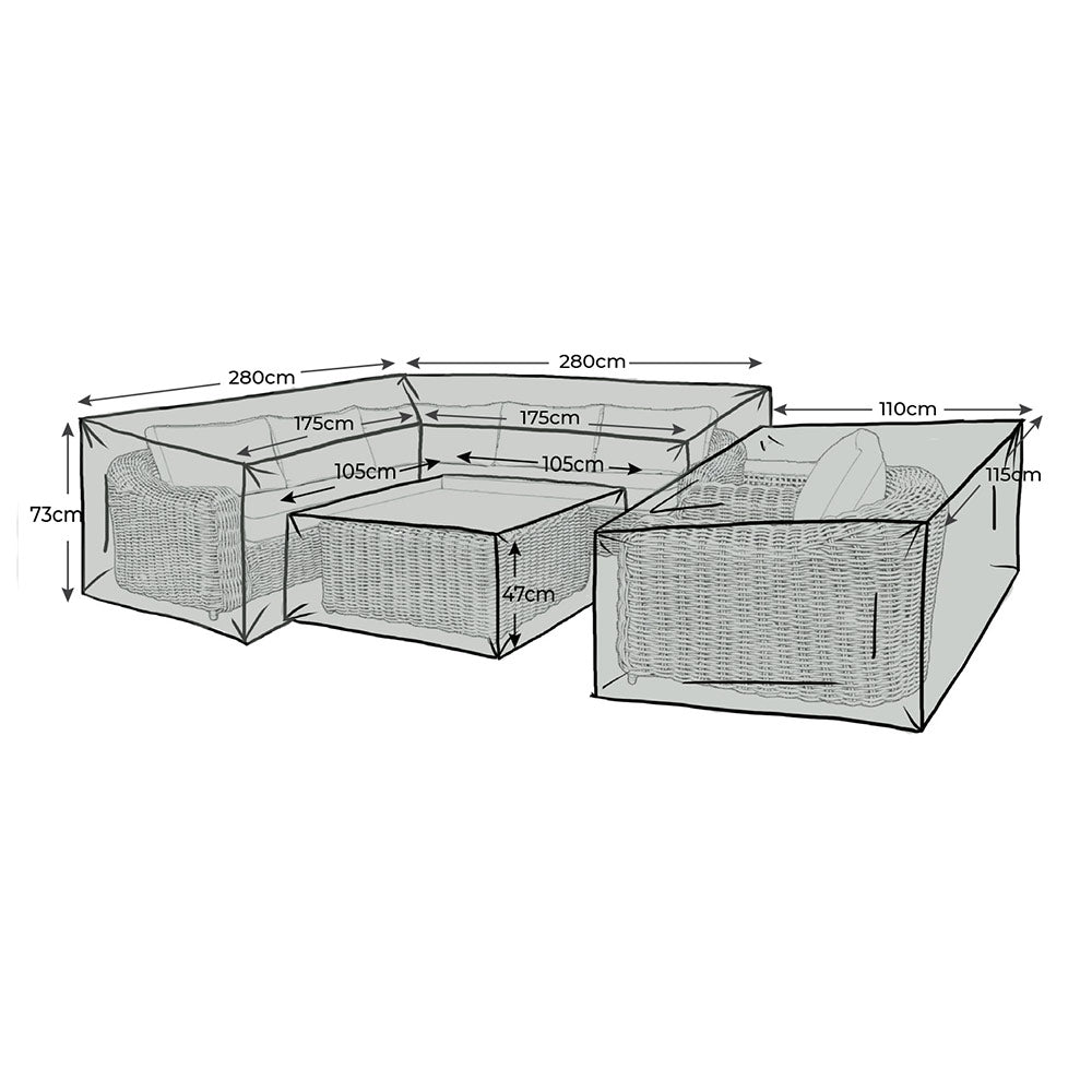 Orchard Life All-Weather Furniture Covers for Morello Modular Corner Outdoor Sofa Set image 0