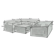 Orchard Life All-Weather Furniture Covers for Morello Modular Corner Outdoor Sofa Set image 0