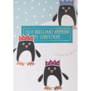 Wendy Jones-Blackett Nephew Penguin Christmas Card image 0