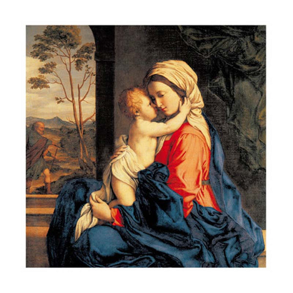 Woodmansterne The Virgin & Child Embracing Christmas Card image 0