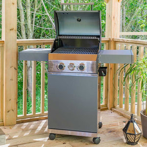 Grillstream Classic 2 Burner Hybrid Barbecue with Side Burner - Matt Grey image 2
